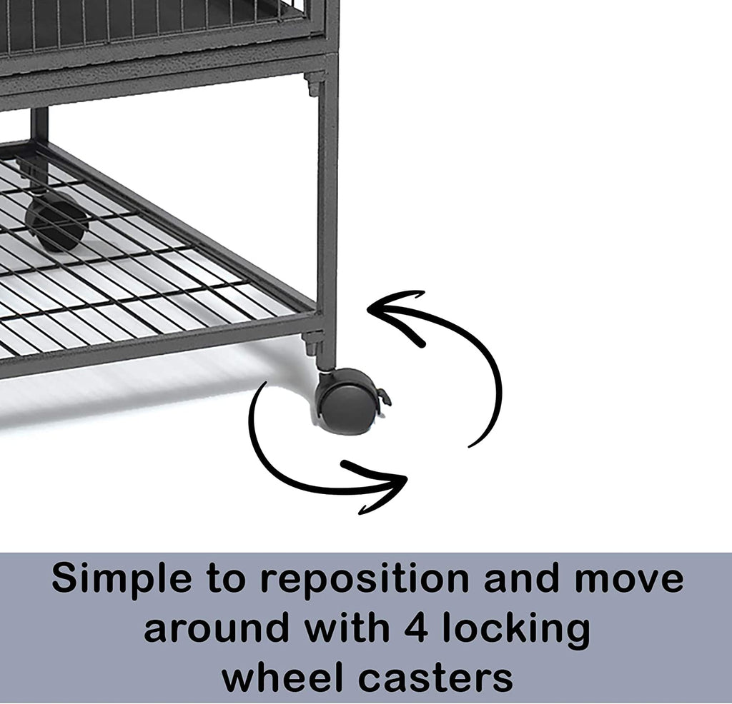 Critter Nation Double Unit Small Animal Cage, 4 Tiers, Includes Pan, Shelf, Ramp & Cover, for Rats, Ferrets, Chinchillas, Sugar Gliders