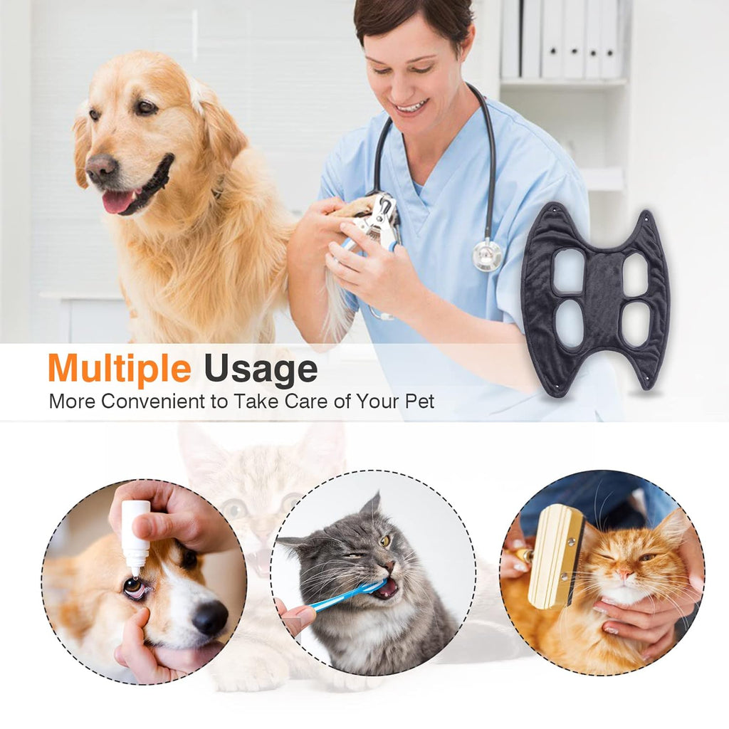 Pet Dog Grooming Hammock Harness Helper 5In1 Hammock Restraint Bag for Small Medium Large Dogs&Cats Grooming Hammock Drying Towels for Bathing Washing and Nail Trimming with Nail Clippers Comb