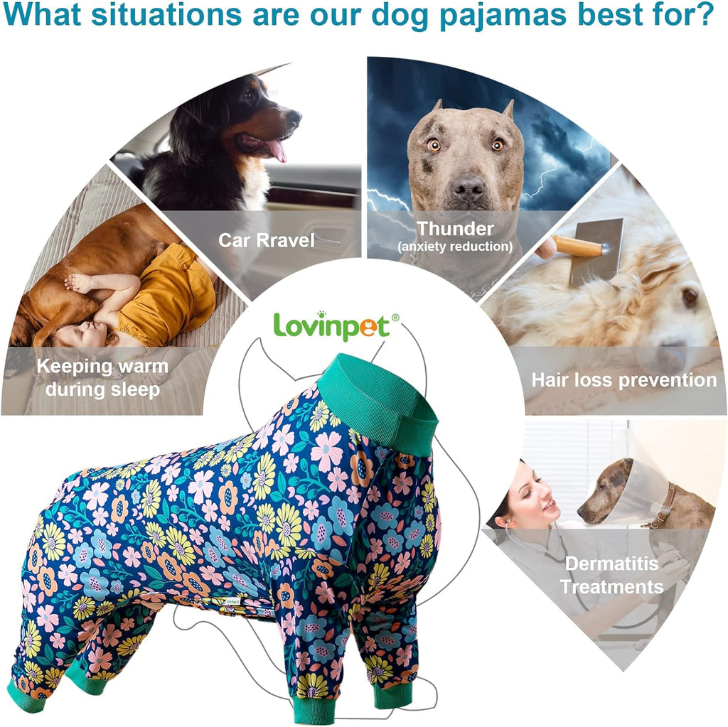 Onsie for Dog after Surgery Big Dogs, Big Dog Clothes, Post Surgery Onesie, Lightweight Fabric Pitbull Dog Pullover Pajamas, Puppy Pajamas, Pitbull Clothes, Blue Green L