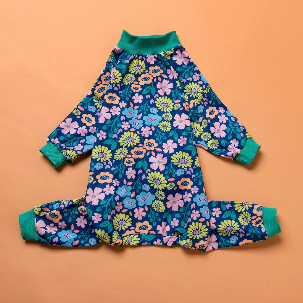 Onsie for Dog after Surgery Big Dogs, Big Dog Clothes, Post Surgery Onesie, Lightweight Fabric Pitbull Dog Pullover Pajamas, Puppy Pajamas, Pitbull Clothes, Blue Green L