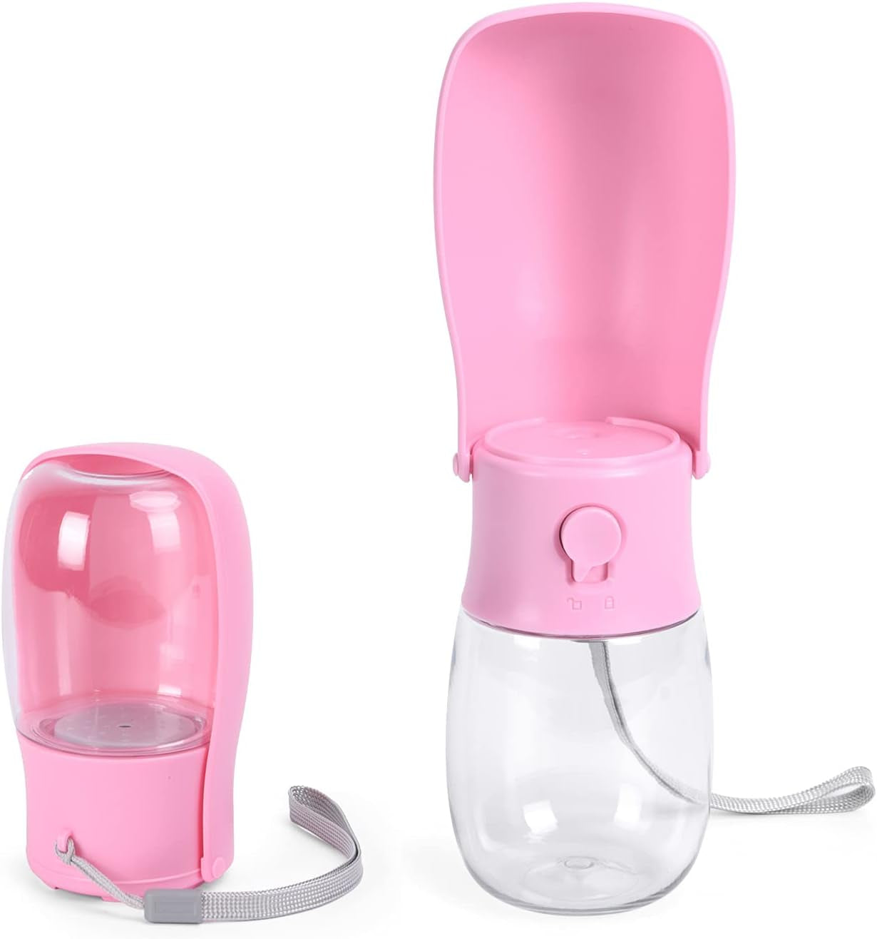 Dog Water Bottle, 10-19Oz Dishwasher Washable Dog Water Bowl Dispenser, Pet Water Bottle, Portable Leak Proof Bottles for Travel, Walking, Dog Travel Water Bottle