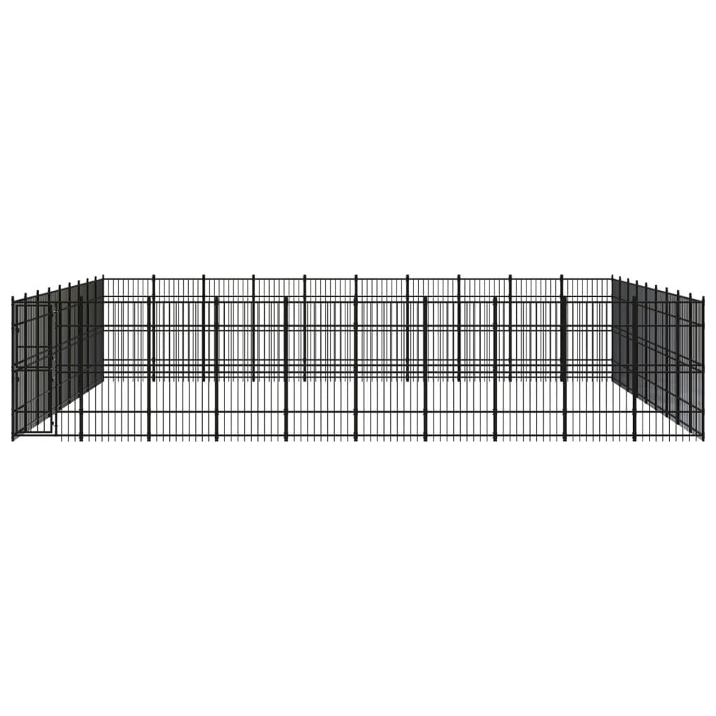 NNEVL Outdoor Dog Kennel Steel 82.94 m²-1