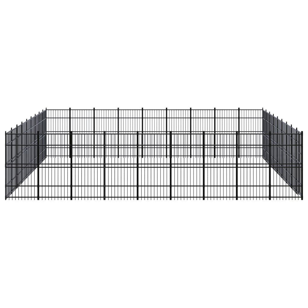 NNEVL Outdoor Dog Kennel Steel 82.94 m²-2