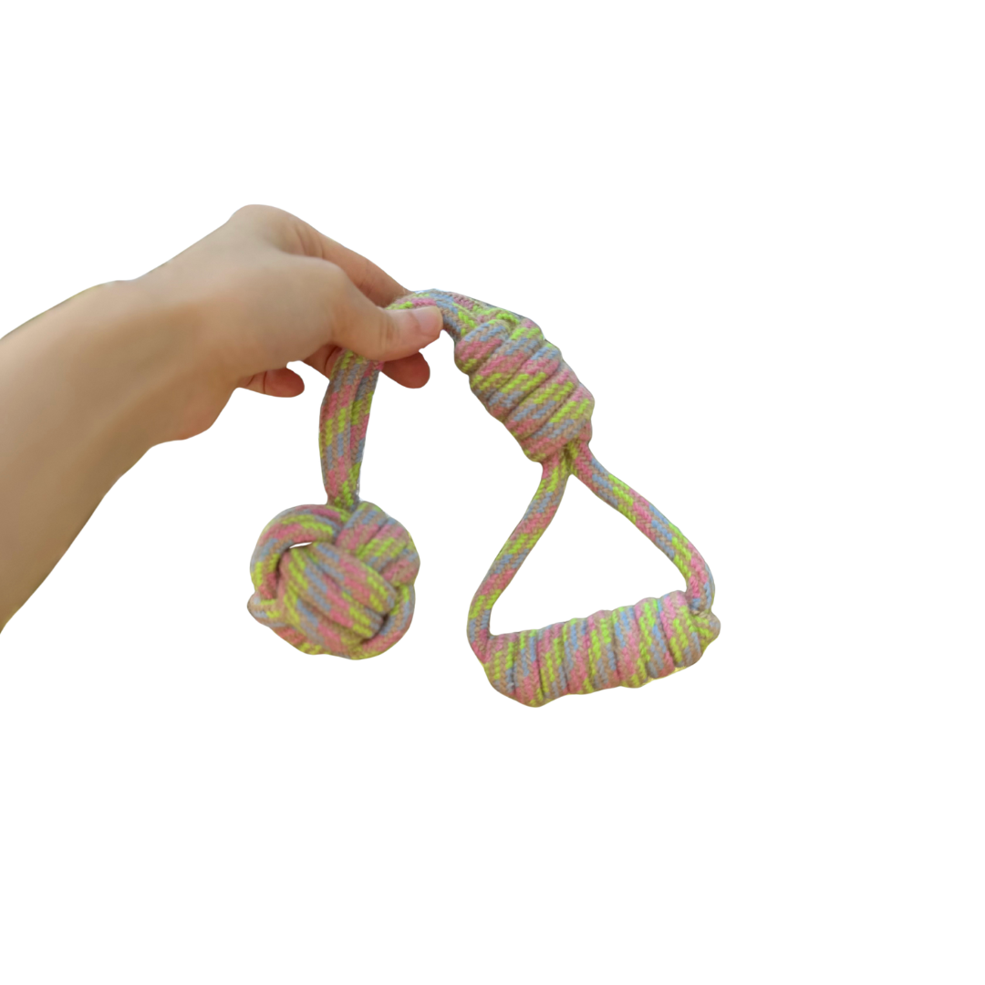 Rainbow Hemp Tug Toy | Monkey Fist-0