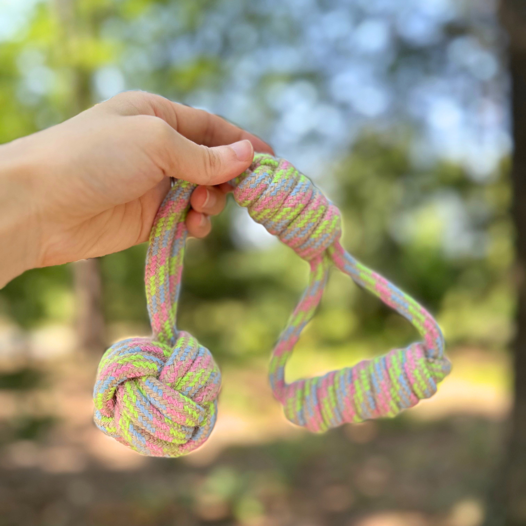 Rainbow Hemp Tug Toy | Monkey Fist-2