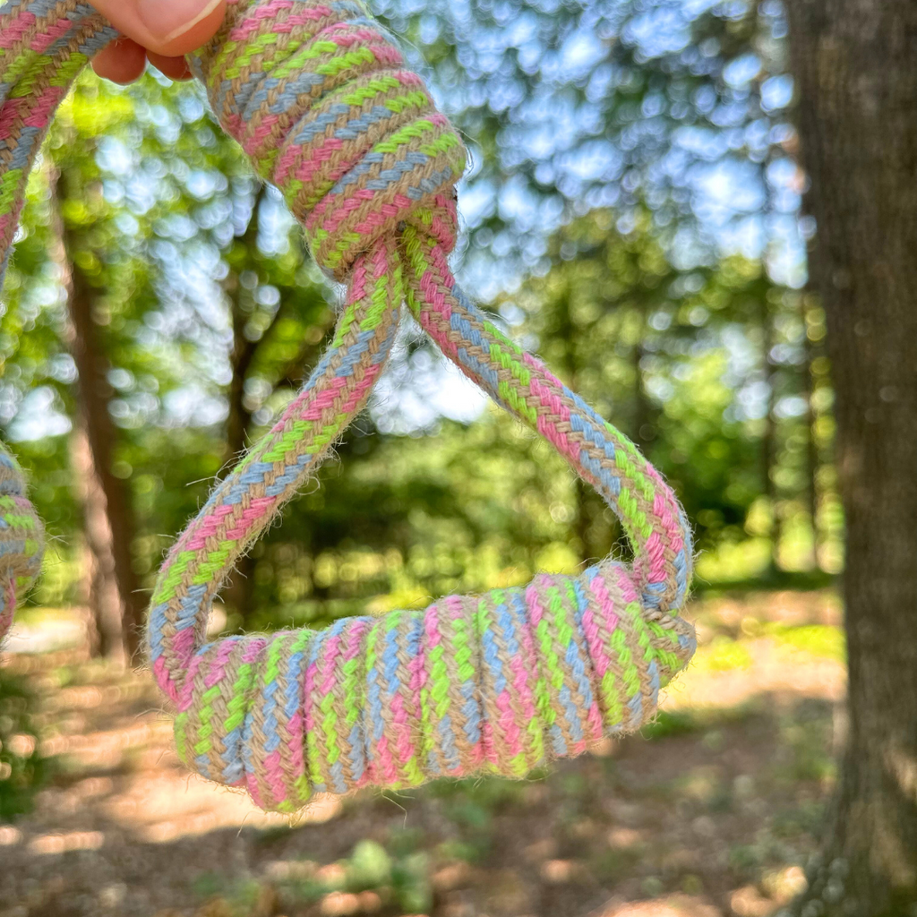 Rainbow Hemp Tug Toy | Monkey Fist-3
