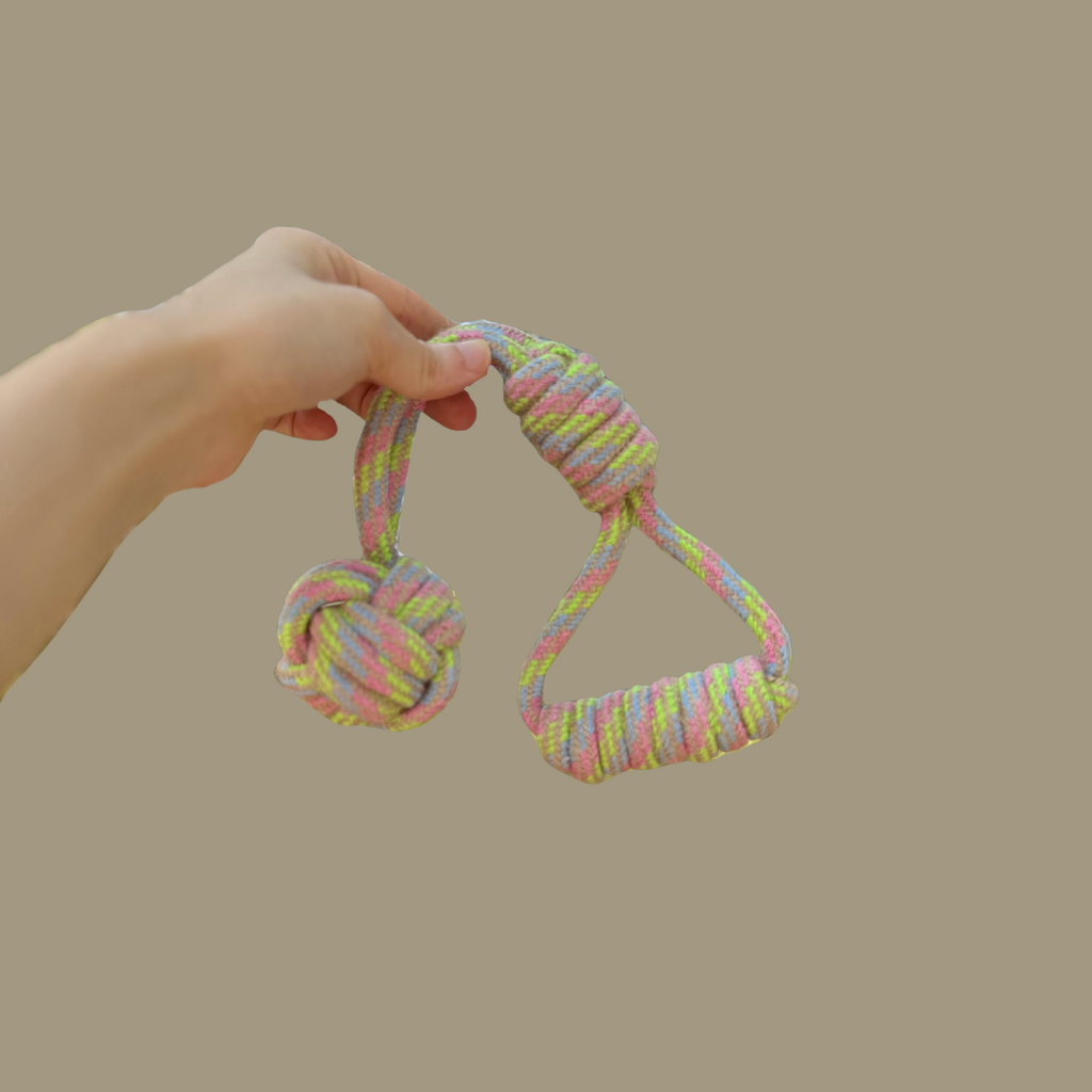 Rainbow Hemp Tug Toy | Monkey Fist-1