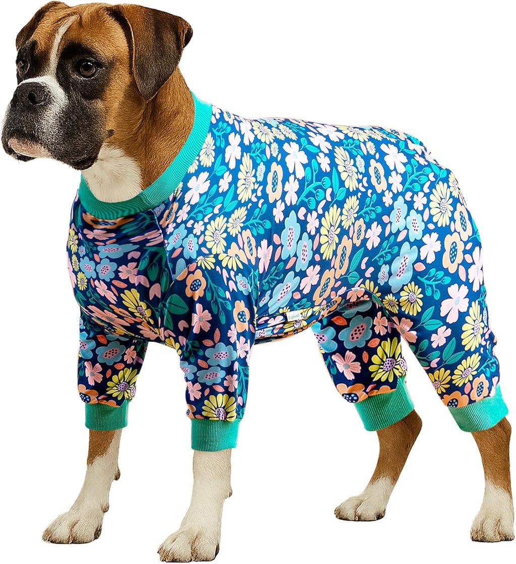Onsie for Dog after Surgery Big Dogs, Big Dog Clothes, Post Surgery Onesie, Lightweight Fabric Pitbull Dog Pullover Pajamas, Puppy Pajamas, Pitbull Clothes, Blue Green L