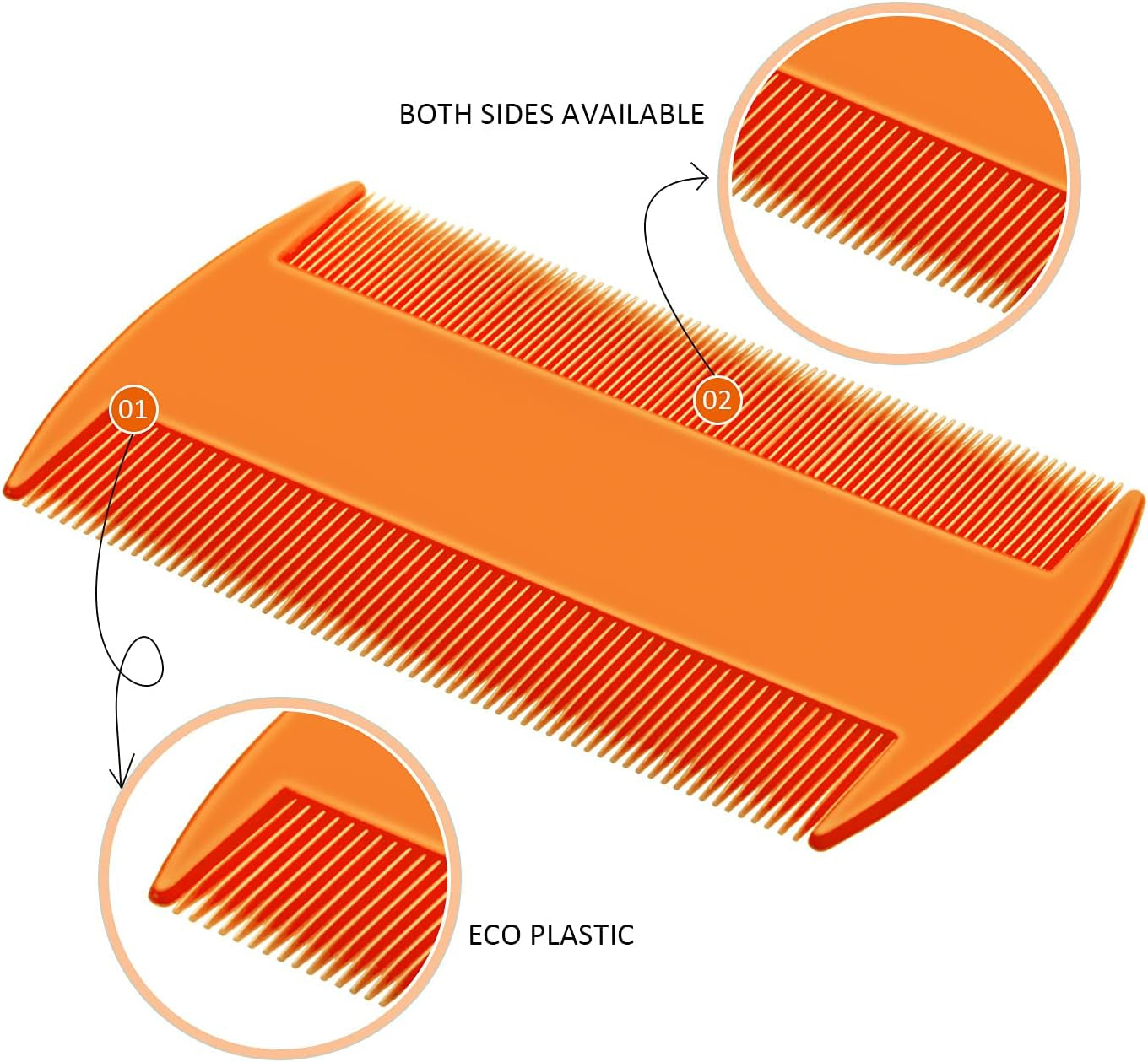 6 Pieces Pet Lice Combs Dog Grooming Flea Cat Tear Stain Comb for Removal Dandruff, Hair Stain, Nit(White, Yellow, Green, Purple, Orange, Dark Blue)