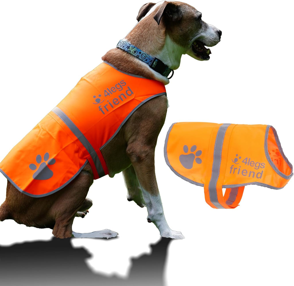 Reflective Dog Vest. Hi-Visibility, Oxford 300D Waterproof Blaze Orange Dog Vest Helps Protect Your Best Friend. Safeguard Your PUP from Motorists & Hunting Accidents, on or off Leash