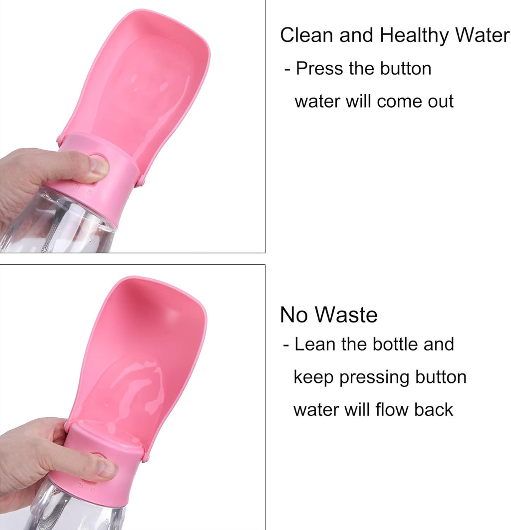 Dog Water Bottle, 10-19Oz Dishwasher Washable Dog Water Bowl Dispenser, Pet Water Bottle, Portable Leak Proof Bottles for Travel, Walking, Dog Travel Water Bottle