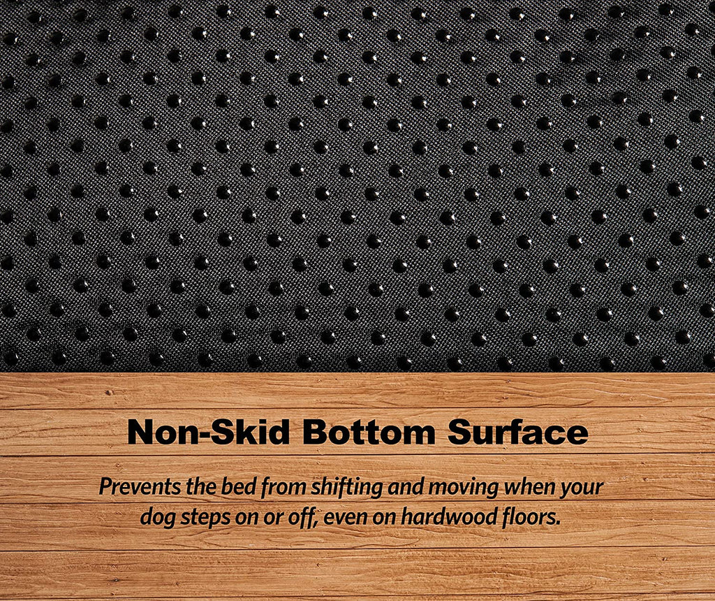 Small Quiettime Deluxe Gray Ombré Swirl Plush Pet Bed, Machine Washable, Non-Skid Bottom, Soft Crate Mat for 24-Inch Crates